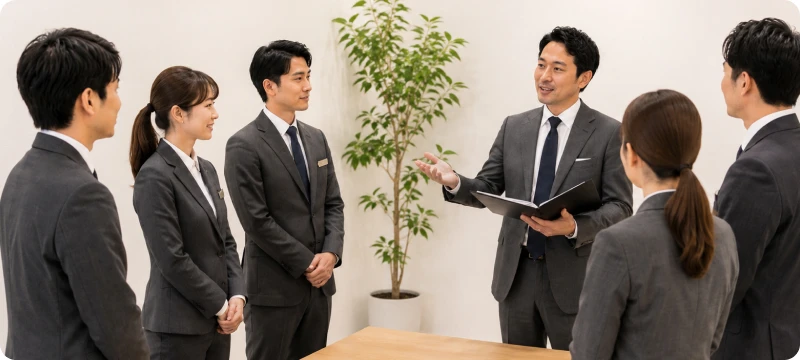 朝礼の様子